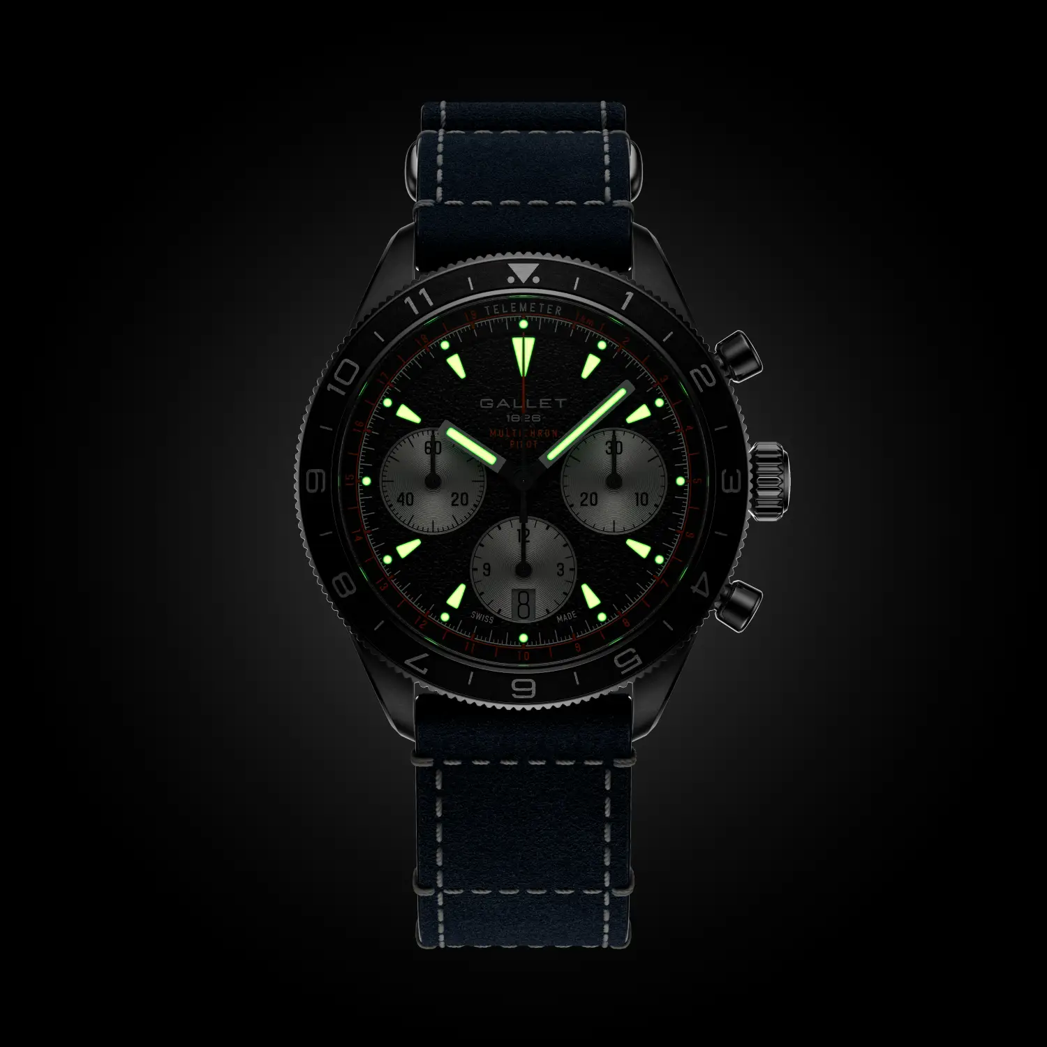 AG2303251B1W6 Gallet Multichron Pilot Chronograph 42
