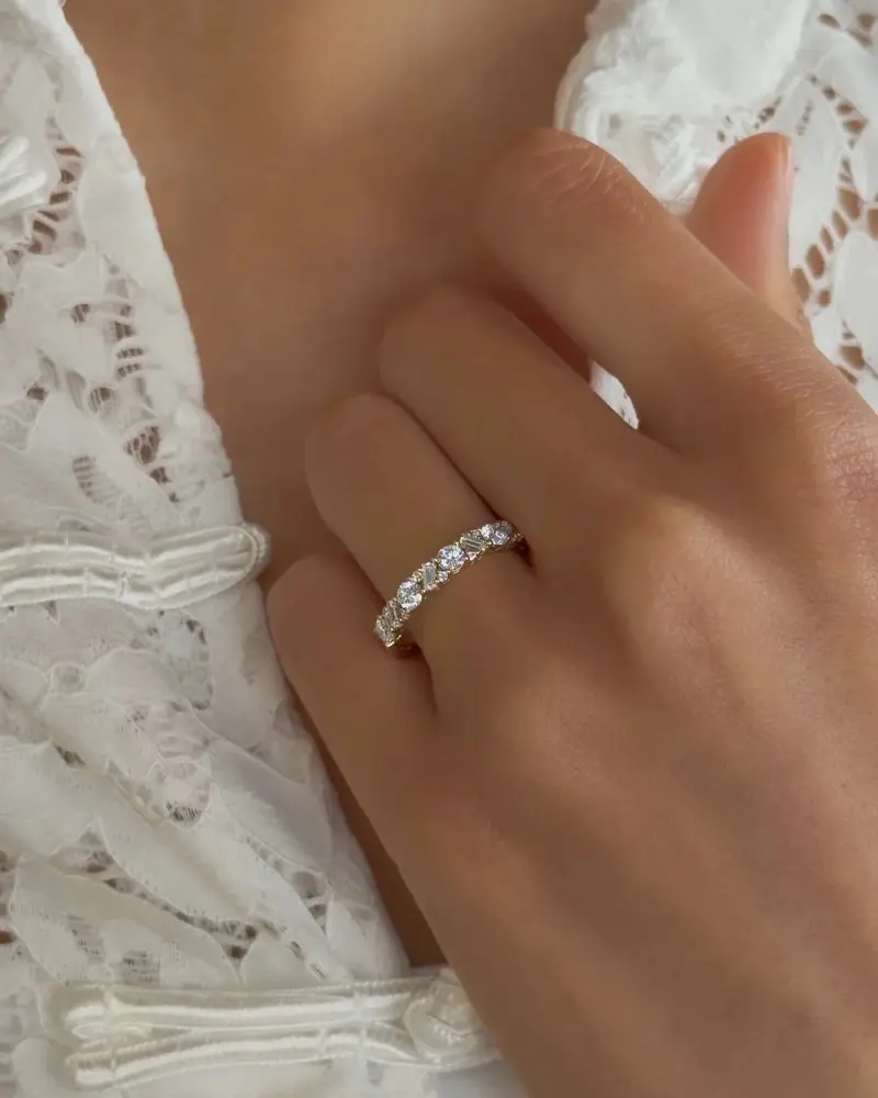 Aurore ring Ring Julie 0,90 crt. lab Crown diamant - Afbeelding 3